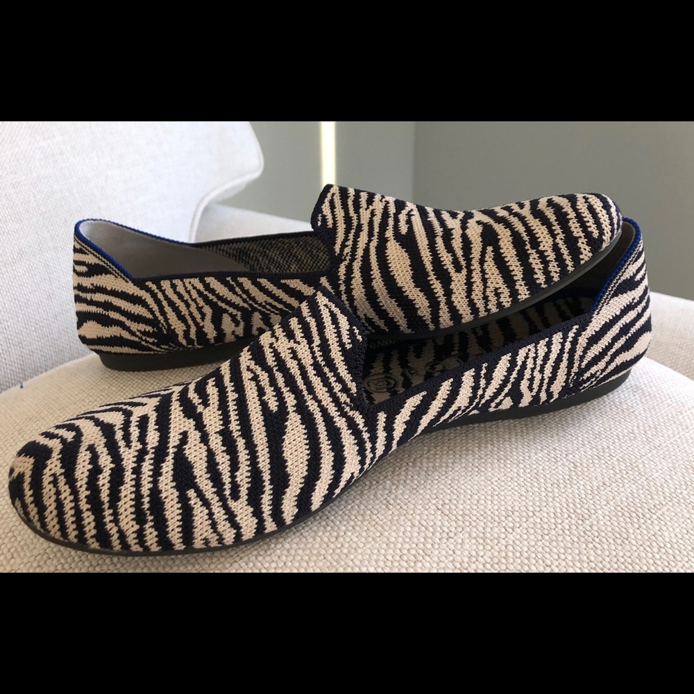 Navy Zebra Rothy’s Loafers